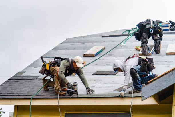 Professional Flat Roof Repair technician working in Lowell, MI